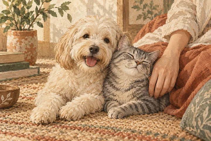 강아지와 고양이, 보호자의 손으로 표현한 반려동물과의 인연